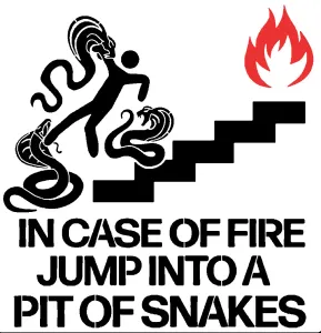 In case of fire stencil
