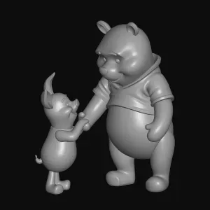 winnie the pooh and piglet figure