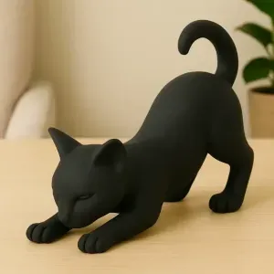 Modern Sleek Black Cat Hunting