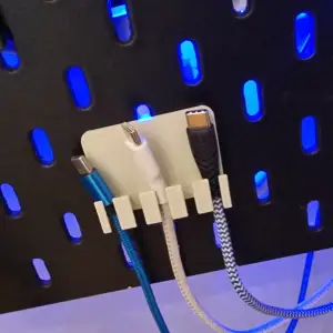 Cable organizer (an 'Ikea Skadis Charger wall' module)
