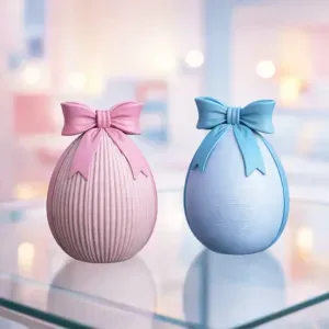 Easter Bow Egg Set | Striped & Smooth Ribbon Egg