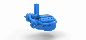 Quad turbo V8 Engine Scale 1:25
