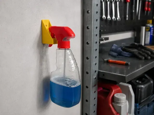 Wall-Mounted Spray Can Holder – Compact Spray Bottle Holder