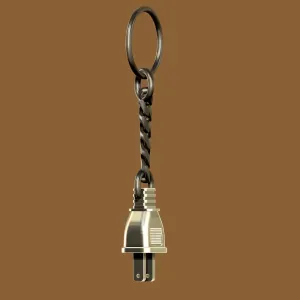 Electric Plug Keychain RoZ