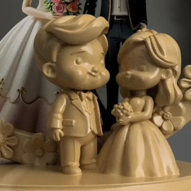 Wedding Couple 3D Photo Frame – Romantic STL for Printing — Фото 6 из 8