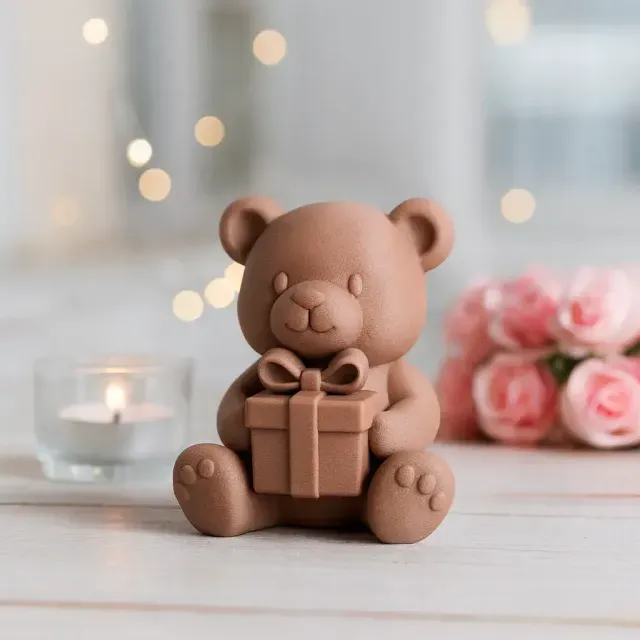 Valentine Teddy Bear Set | 2 pcs Cute Bears with Heart — Image 3 of 9