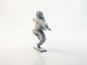 Geometric Hiphop Dancer Female Figure 3D Printable