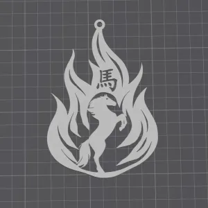 Year of the Fire Horse Keychain/Ornament