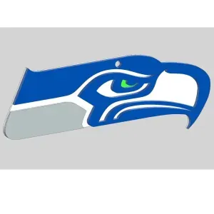 Seattle Seahawks. Designed in layers to enable color printing