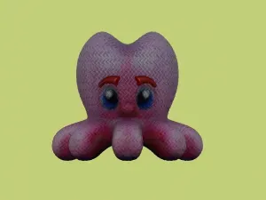 Heart ❤️ face cute knitted Octopus