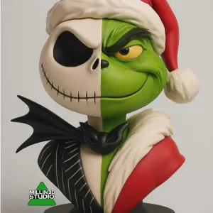 Jack Skellington/Grinch Nightmare Before Christmas Bust
