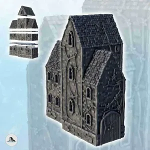 Large Medieval House with Vegetation (5) - Miniatures Warhammer