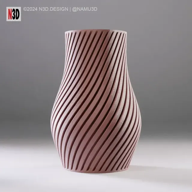 VASE 0102 B - BULB TWIST VASE — Image 2 of 5
