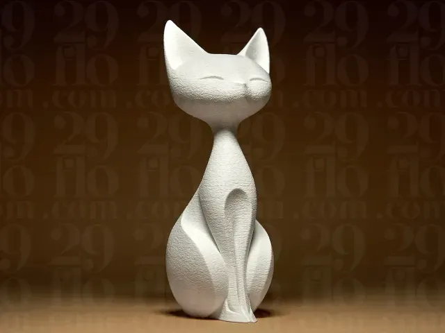 Elegant Cat Sculpture — Image 2 of 5