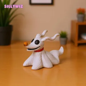Cute Zero the Ghost Dog - Halloween - Knitted - Crochet