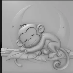 the monkey sleeps