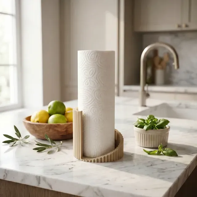"Forma" ribbed paper towel holder — Image 2 of 5