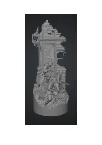 Rubble and Rifles Diorama