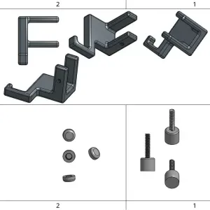 side under desk headphone holder