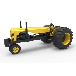 Vintage Small block Pulling tractor Version 2 Scale 1:25