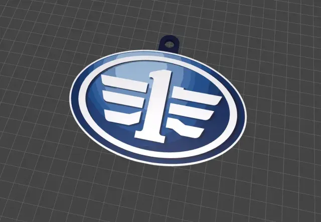 FAW Logo Keychain – 4 Color / Single Color Option — Image 2 of 4
