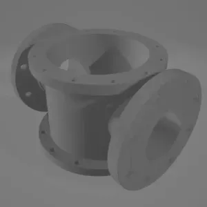 4 Way Pipe with flanges