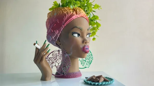 AFRO QUEEN VASE/INCENSE HOLDER/PLANTER — Фото 4 из 9