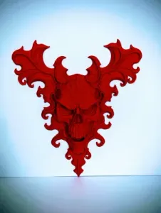 Infernal Skull Bas-Relief – Gothic Wall Accent