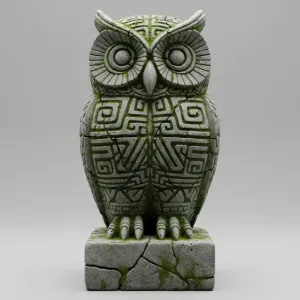 Temple Owl Sentinel – Ancient Guardian Relic Diorama