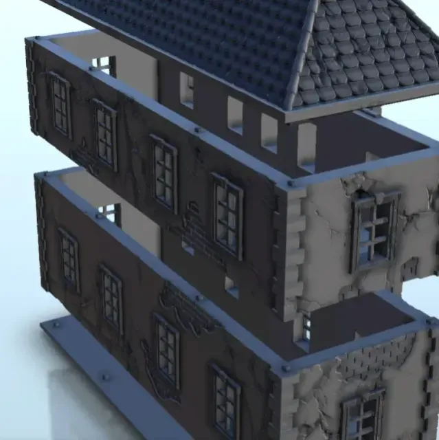 Baroque building 3 - terrain WW2 scenery modern miniatures — Image 4 of 9