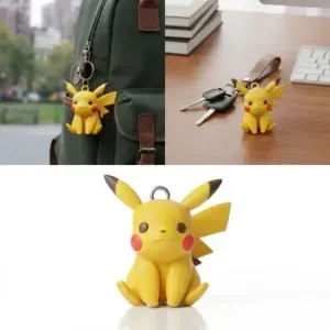 Cute Pikachu Chibi Keychain & Desk Figurine