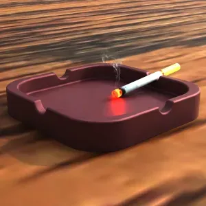 Simple Ash Tray (With Ciggarette Holder)