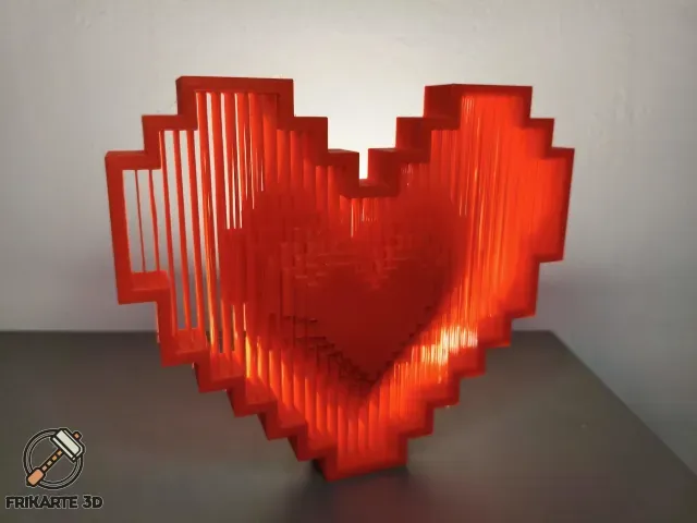 ❤️ Pixel Heart String Art – Floating Retro Heart Decor 🕹️✨ — Фото 3 из 5