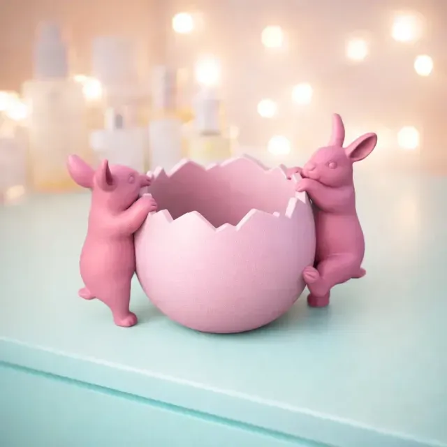 Easter Basket with Bunny | Cracked Egg with Rabbits — Image 3 of 9