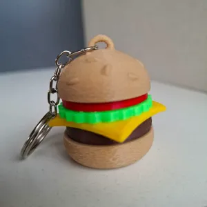 Burger Keychain Fidget Sppiner