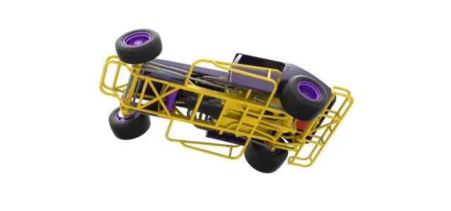 Vintage Northeast Dirt Modified stock car while turning 1:25 — Фото 4 из 9