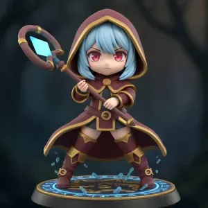 Lyra Frostveil – Chibi Arcane Mage