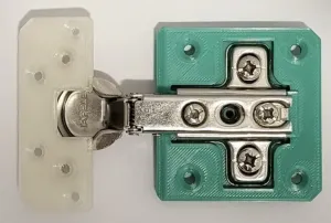 Kitchen door hinge plate repaired