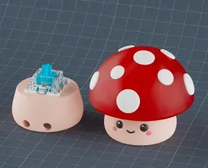 Cute ToadStool Buddy Clicker + Keychain — Cherry MX Fidget T