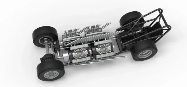 Vintage AWD Dragster Base Version 2 Scale 1:25 — Фото 4 из 9