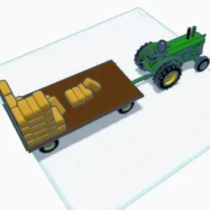 Old John Deere Tractor model