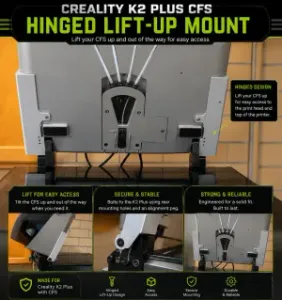 Creality K2 Plus CFS Hinged Lift-Up Mount