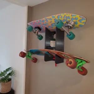 Modular skateboard wall rack