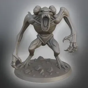 Savage Horned Demon Monster STL – Creepy Fantasy Creature St