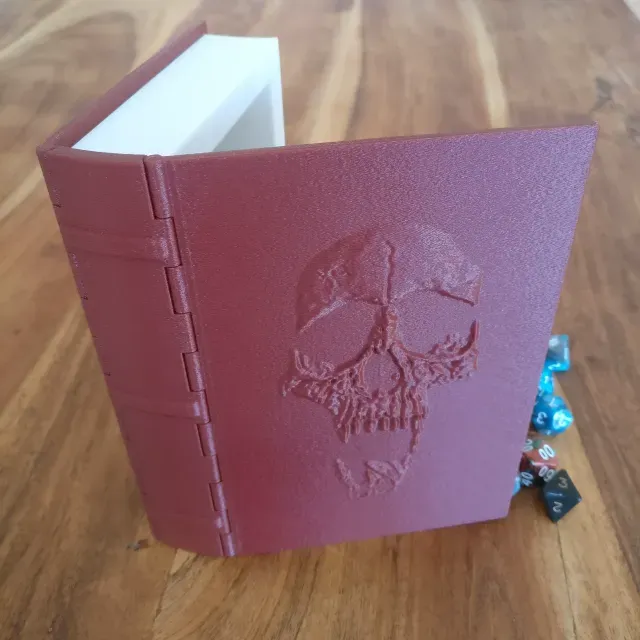 Skull Book for dice or candy - Snap close, no magnets needed — Image 2 of 9