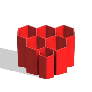 Heart & Polygon Table Trash Holder