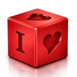 I Love You calibration cube