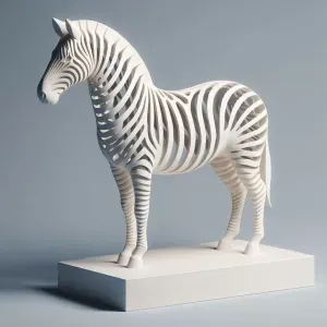 449 Hollow Zebra with Cutout Stripes – Full-Body 3D Model