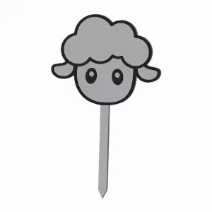 Sheep Head - Farm Animals - Caketopper v1 (3 sizes)