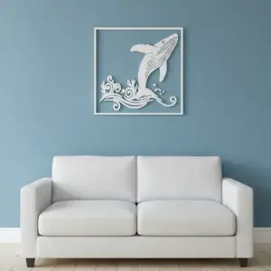 Whale Wall Art – 3D Printed Ocean-Inspired Decor